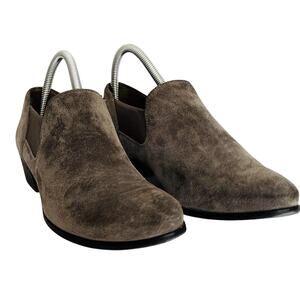 Paul Green Sz 9 Faith Gray Suede Bootie Side Goring MSRP $289 Career Versatile